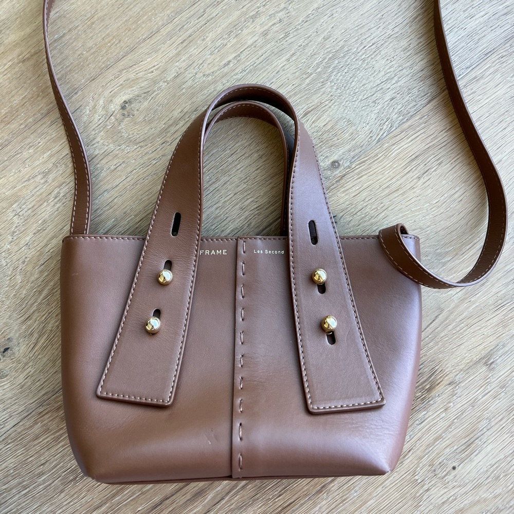 Frame Les Second Brown Mini Crossbody Tote Bag